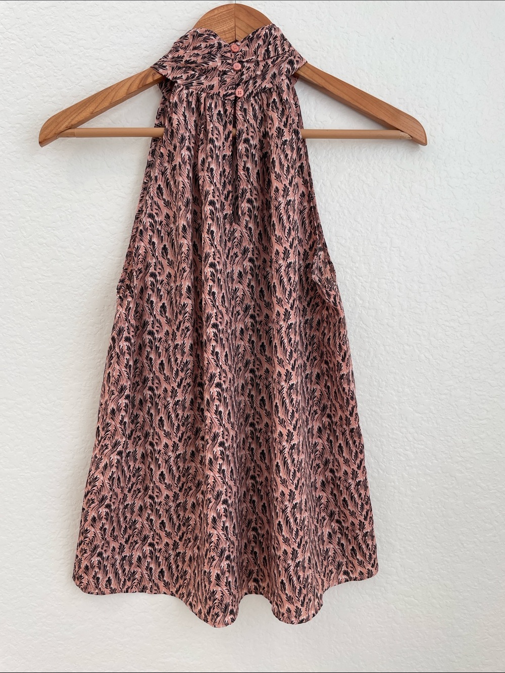 Joie Pink and Black Printed Halter Blouse • XS - Picture 8 of 12